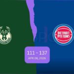 Milwaukee Bucks vs Detroit Pistons Match Player Stats