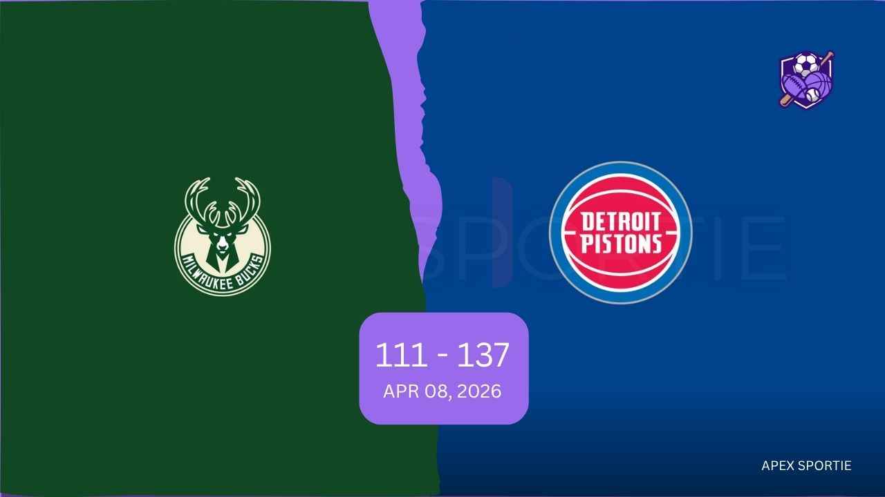 Milwaukee Bucks vs Detroit Pistons Match Player Stats