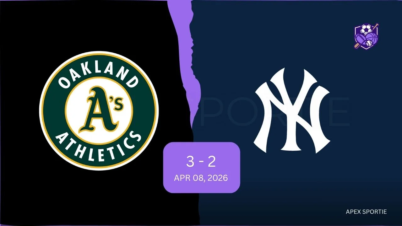 Oakland Athletics vs New York Yankees Match Player Stats