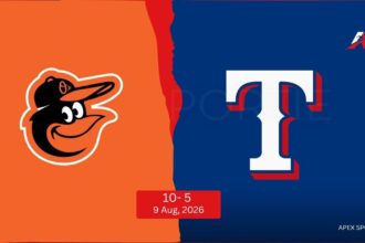 Baltimore Orioles vs Texas Rangers Match Player Stats